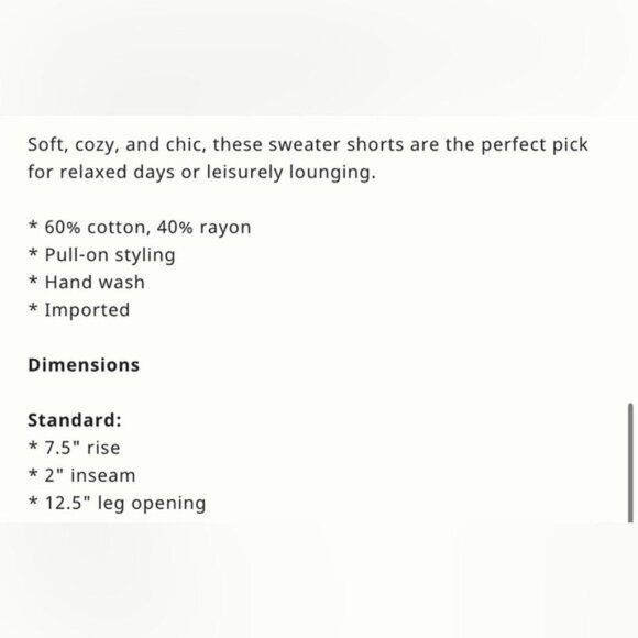 NWT Size M - Daily Practice by Anthropologie Sweater Shorts - Picture 4 of 16